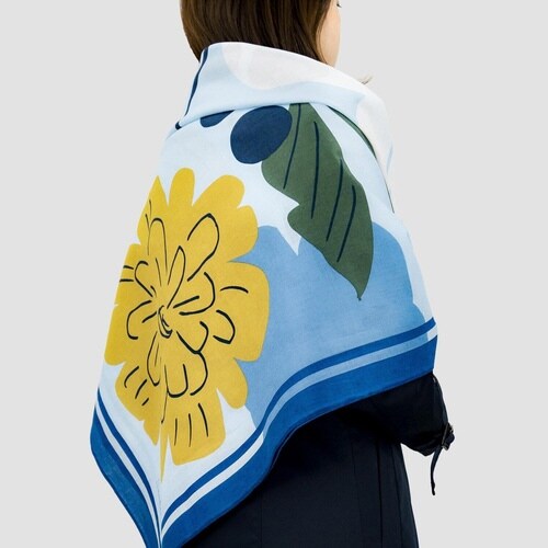 風呂敷 110cm 大判 撥水 ブルー