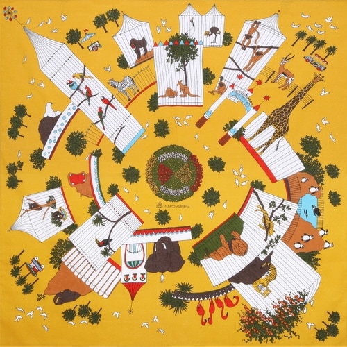 浅山美里綿二巾ふろしき 動物園