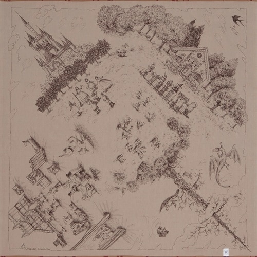 浅山美里綿両面ふろしき 西洋のおとぎ話