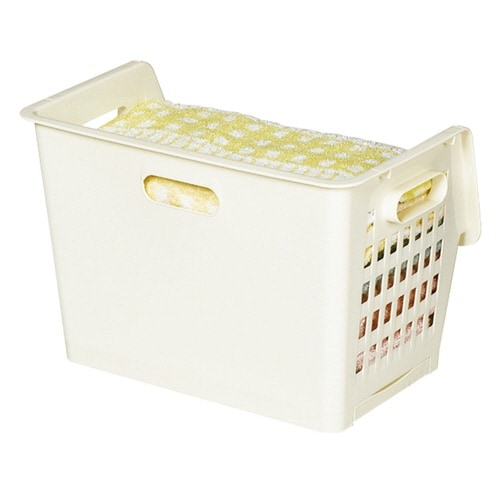 バスケット 収納ケース 積み重ね アイボリー