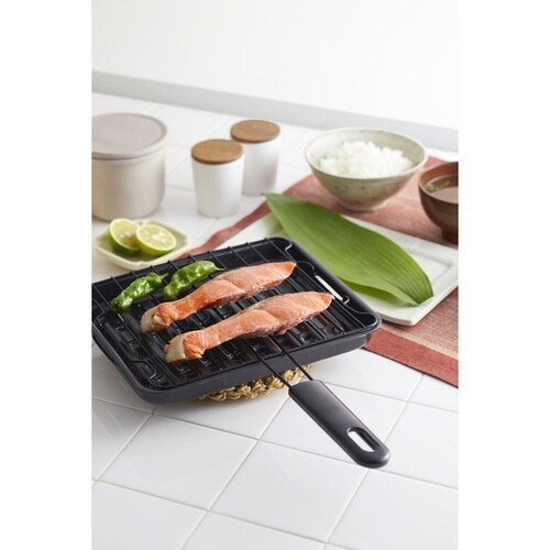 魚焼き網 ガス火専用 セラグリル ホーロー加工 M