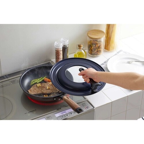 フライパン 蓋 L 24から28cm ネイビー