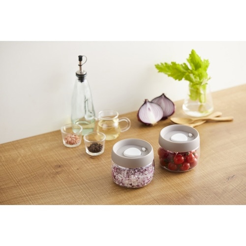 保存容器 400ml 押すだけ簡単真空キャニスター