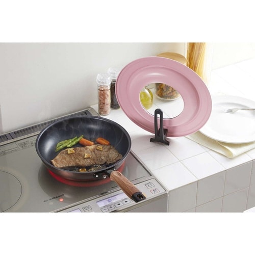 フライパン 蓋 L 24から28cm ピンク