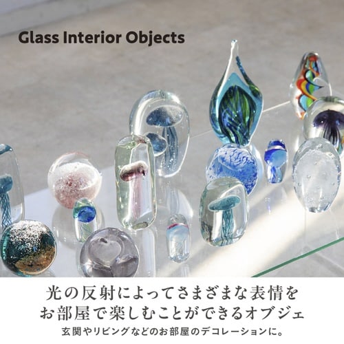 ガラスインテリアオブジェ(Glass ピンク