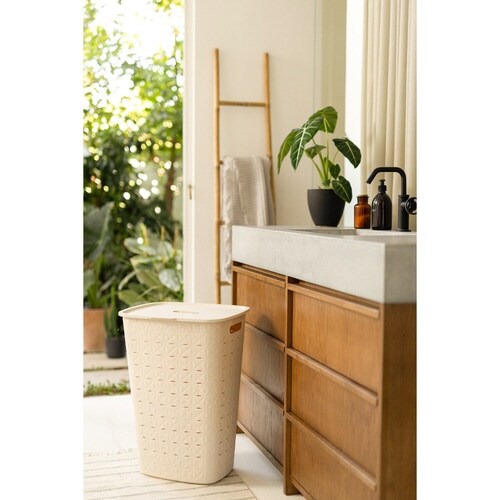 ランドリーバスケット チョークホワイト