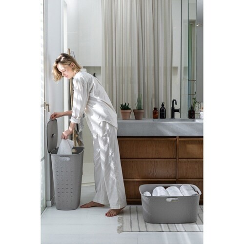 ランドリーバスケット CURVER グレーベージュ