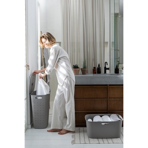 ランドリーバスケット CURVER グレーベージュ