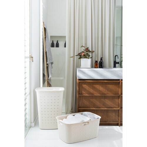 ランドリーバスケット チョークホワイト