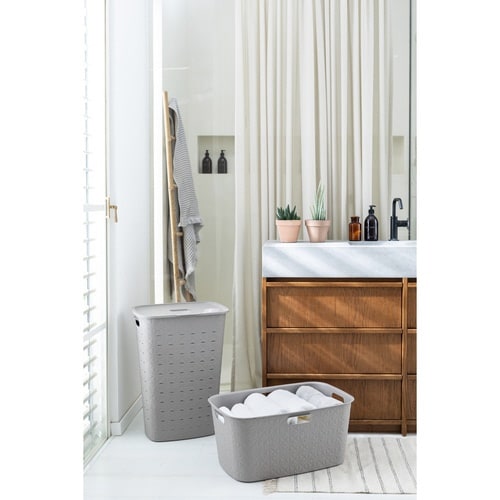ランドリーバスケット CURVER グレーベージュ