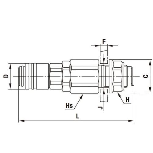 スモールカプラ(ソケット)真ちゅう(クロ