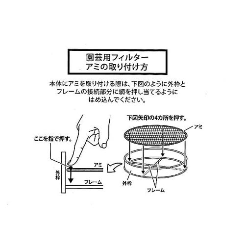 ステンレス園芸フィルター 網3種類入り