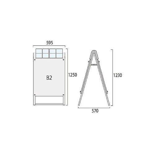 ポスター用スタンド看板マグネジ パンフレ