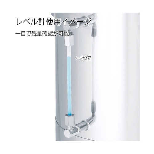 蛇口・液面計付ステンレス密閉容器 100