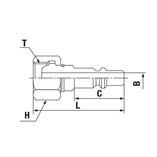 ミニカプラ(プラグ)真ちゅう 酸素用 酸