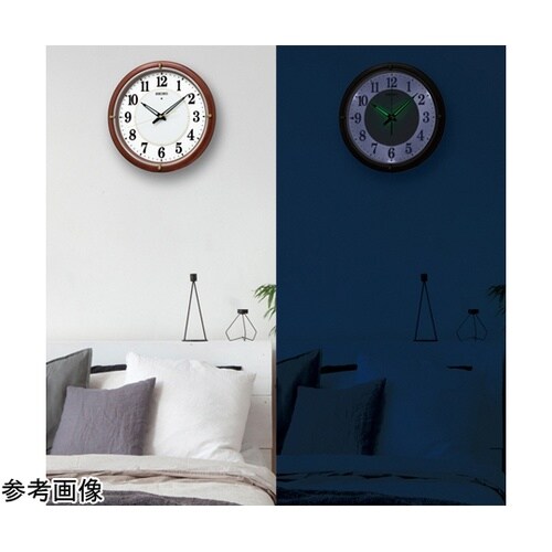 夜見える電波掛時計 φ338×57mm