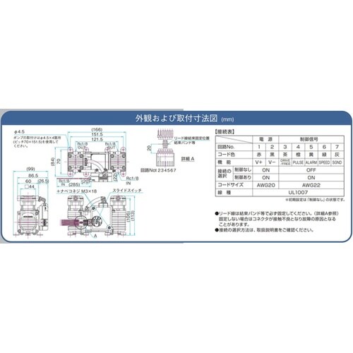 DCモータ駆動ポンプ コンプレッサ専用