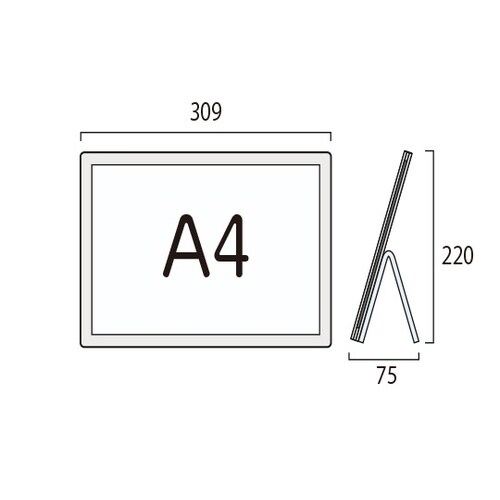 エコポケットカウンターサインA4ホワイト
