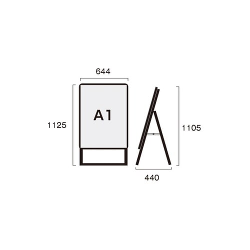 ポスターグリップスタンド看板 屋内用 A