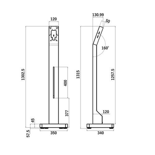 顔認識端末型サーモグラフィー用LEDスタ