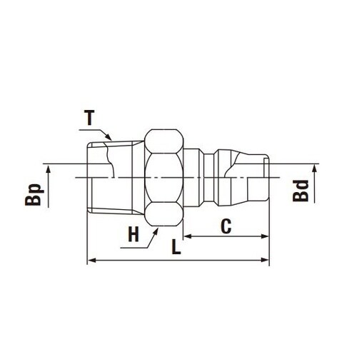 ハイカプラ(プラグ)真ちゅう Rc1メネ