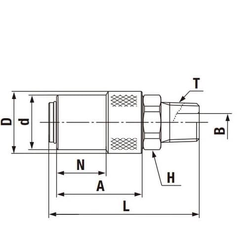 金型カプラ(ソケット)真ちゅう NBR