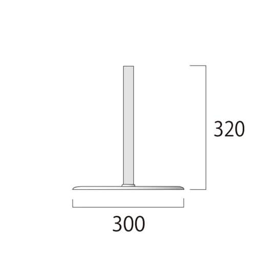 プラカードポール用ベース 水タンクなし