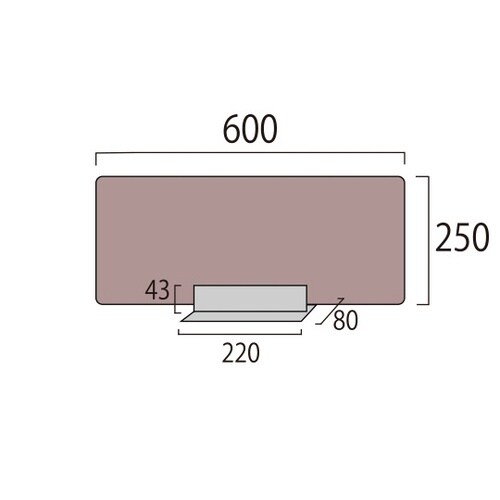 キッチンパーテーション600ブラウン K