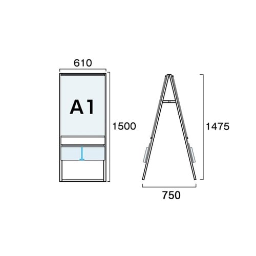 カタログケーススタンド看板 Uタイプ A