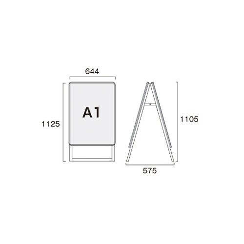 ポスターグリップスタンド看板 屋内用 A
