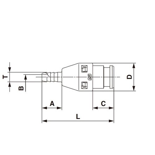キューブカプラ(プラグ)POM(ポリアセ