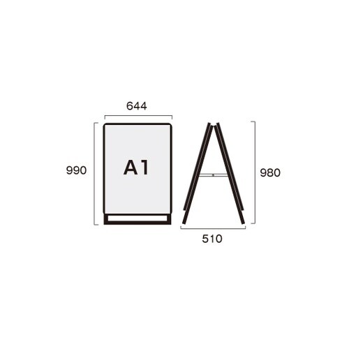 ポスターグリップスタンド看板屋外用A1ロ