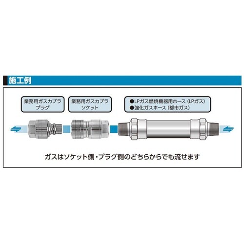 業務用ガスカプラ(ソケット)真ちゅうNB