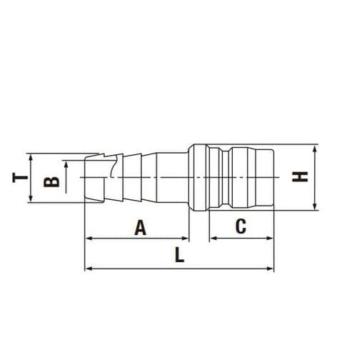 鋼鉄(ニッケルめっき)3/4インチホース