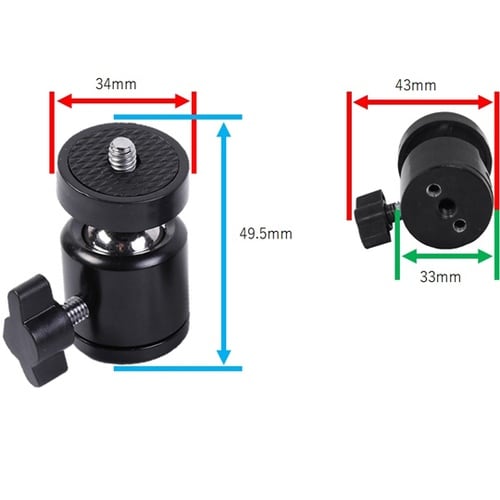 自由雲台 360度回転 1/4インチネジ