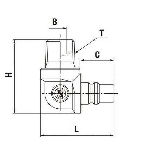 金型カプラ(プラグ)真ちゅう Rc1/8