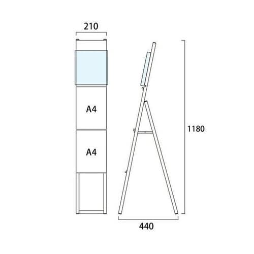 イージーリンクスタンド看板 A4縦2片面