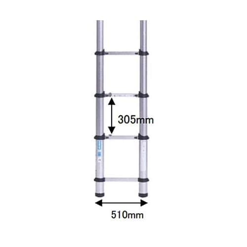 0.93−3.80m 伸縮はしご(アルミ