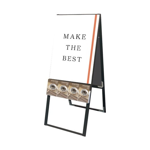ブラックパンフレットケーススタンド看板