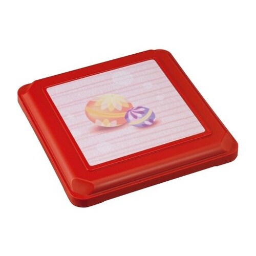 8ッ仕切容器 本体 蓋セット 朱 SF−