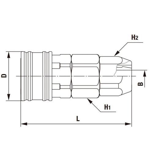 コンパクトカプラ(ソケット)真ちゅう F
