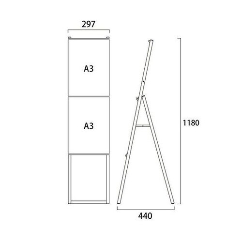 ブラックイージーリンクスタンド看板 A3