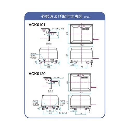 ダイアフラムポンプ 真空ポンプ専用 到達