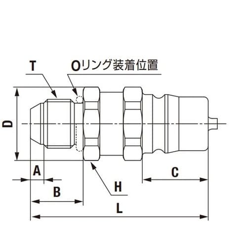 HSPカプラ(プラグ)特殊鋼(ニッケルめ