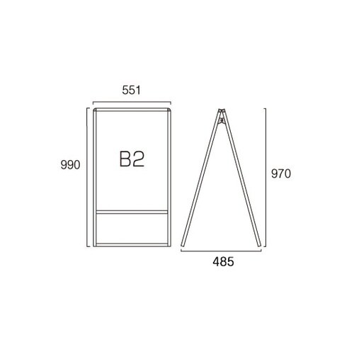 バリウススタンド看板 ホワイトボード B