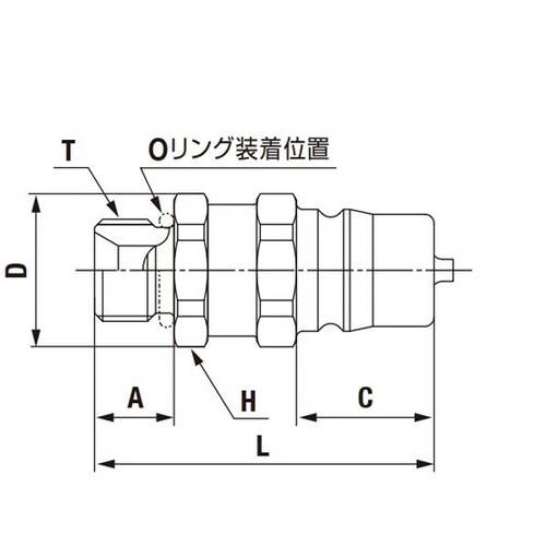 HSPカプラ(プラグ)特殊鋼(ニッケルめ