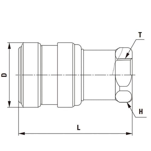 ゼロスピルカプラ(ソケット)真ちゅう N