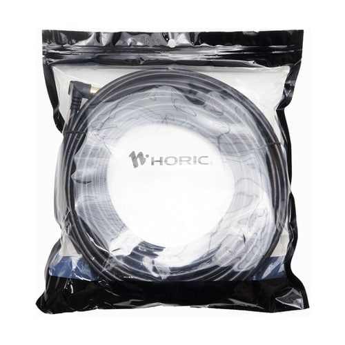 アンテナケーブル 20m ブラック L字