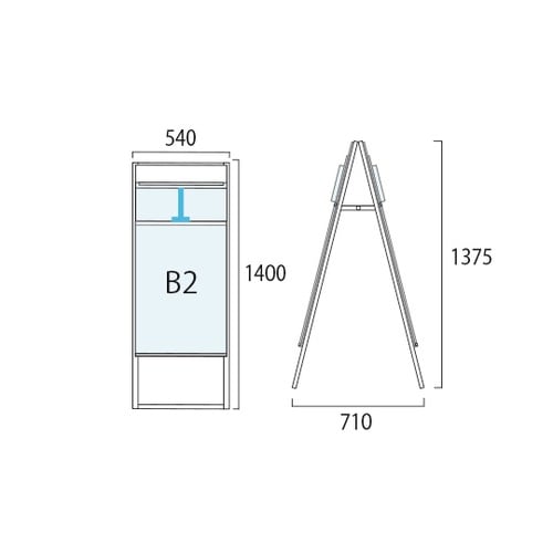 ブラックカタログケーススタンド看板 Dタ
