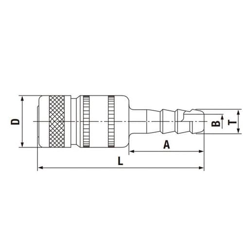 ミニカプラ(ソケット)真ちゅう NBR